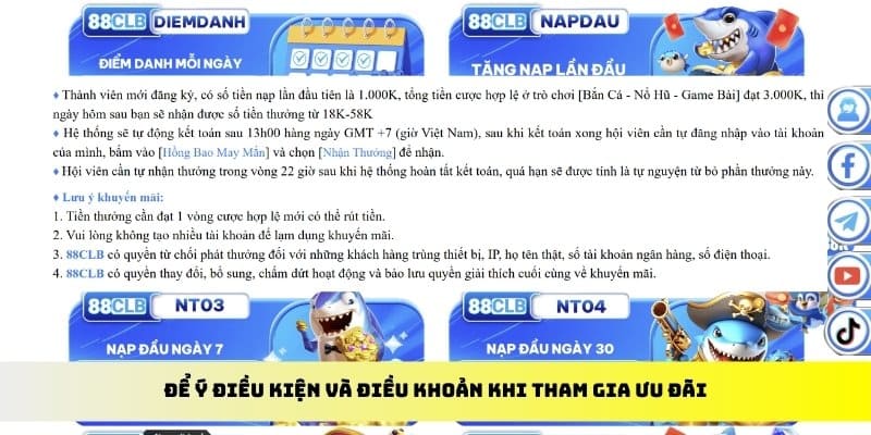 Để ý điều kiện và điều khoản khi tham gia ưu đãi